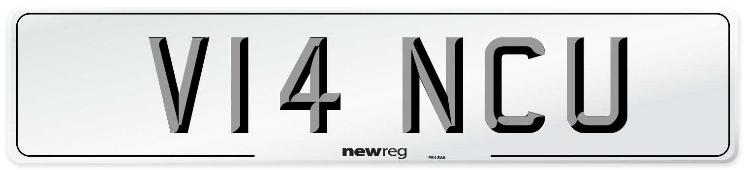 V14 NCU Number Plate from New Reg